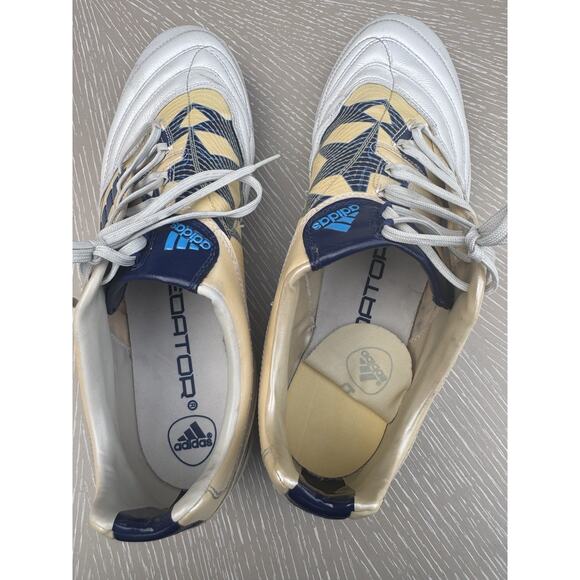 Addidas Predator Cleats Size 13 US White Blue And Yellow No Box main image 12